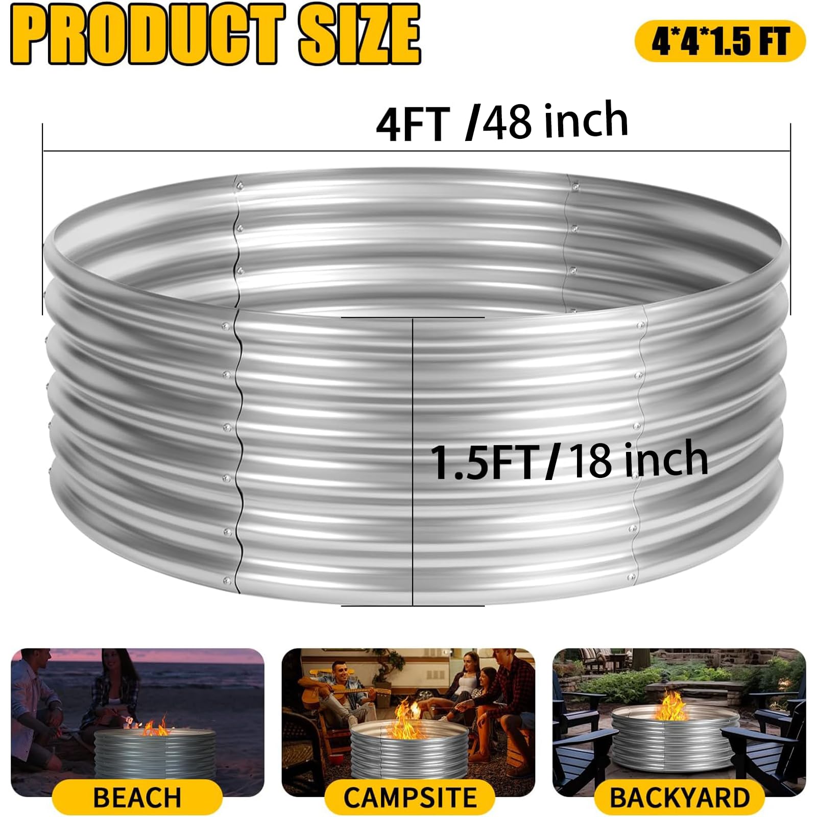 Toolterritary detachable-fire-ring for camping and outdoor use.