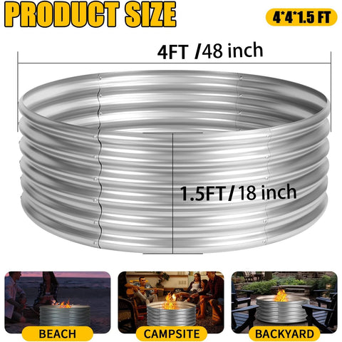 Toolterritary detachable-fire-ring for camping and outdoor use.