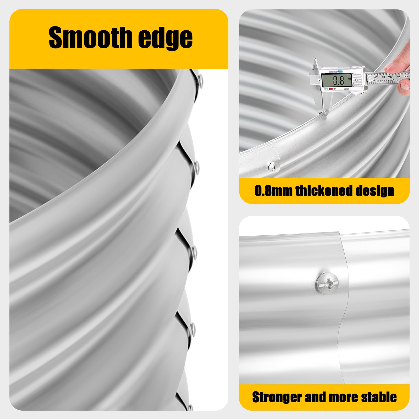 Toolterritary easy-assembly galvanized ring simplifies setup and cleanup.