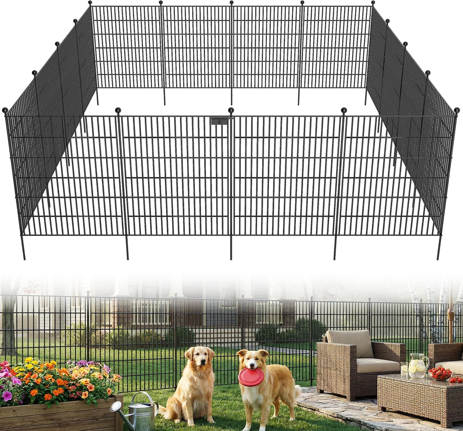 Toolterritary no-dig garden fence panel assembly shows quick DIY setup