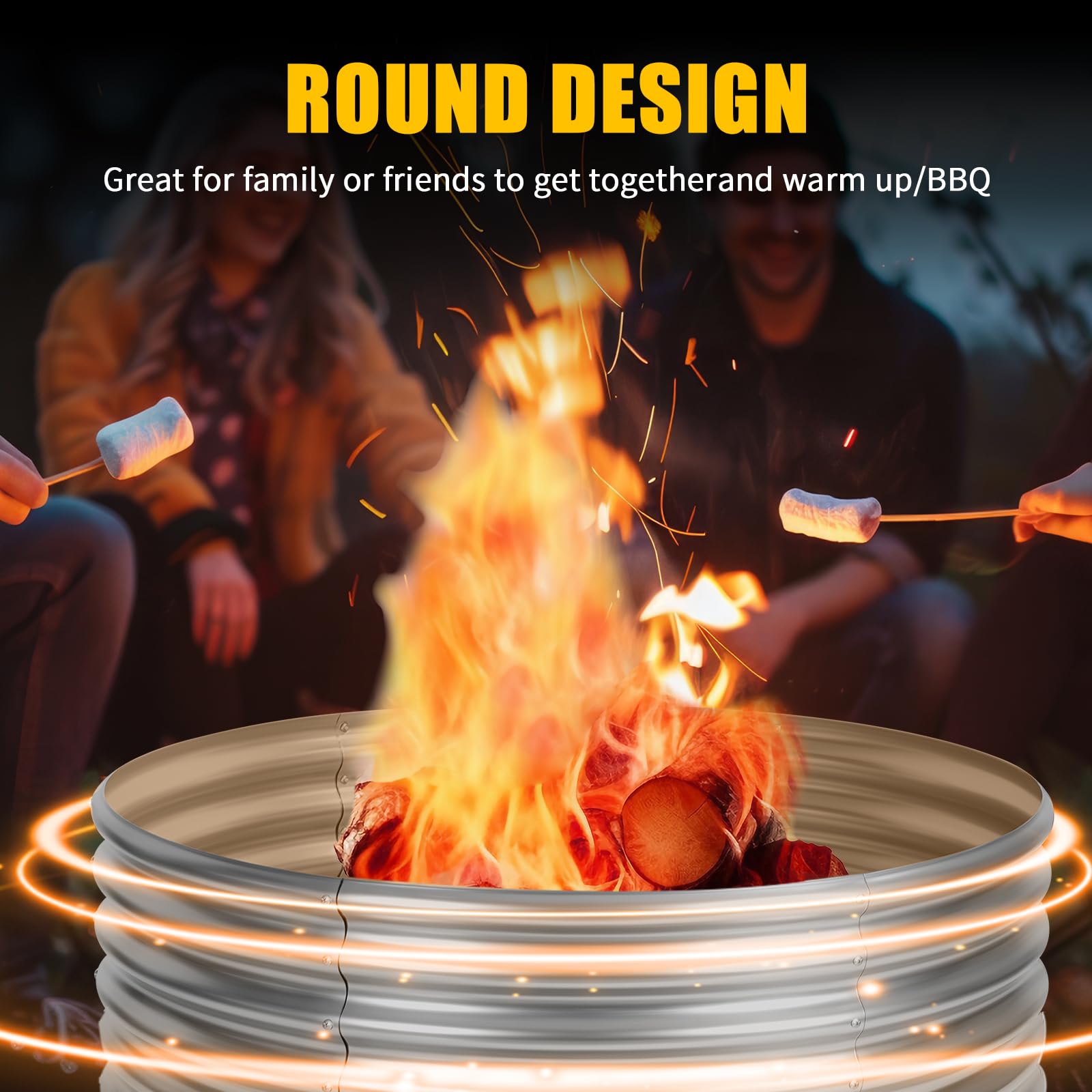 Toolterritary fire ring design keeps flames contained for safer fires.