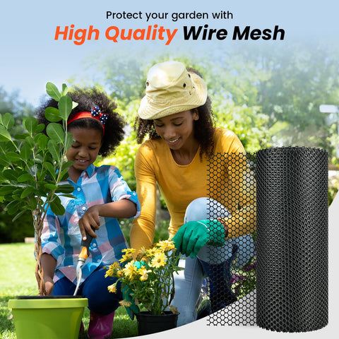 Toolterritary plastic netting offers reusable, weather-resistant coverage for crops and floral arrangements.