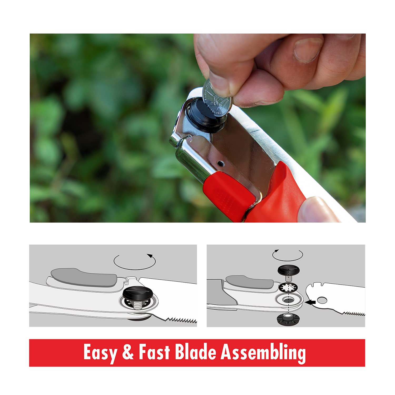 Toolux folding saw folded in storage case for safe transport and quick access.