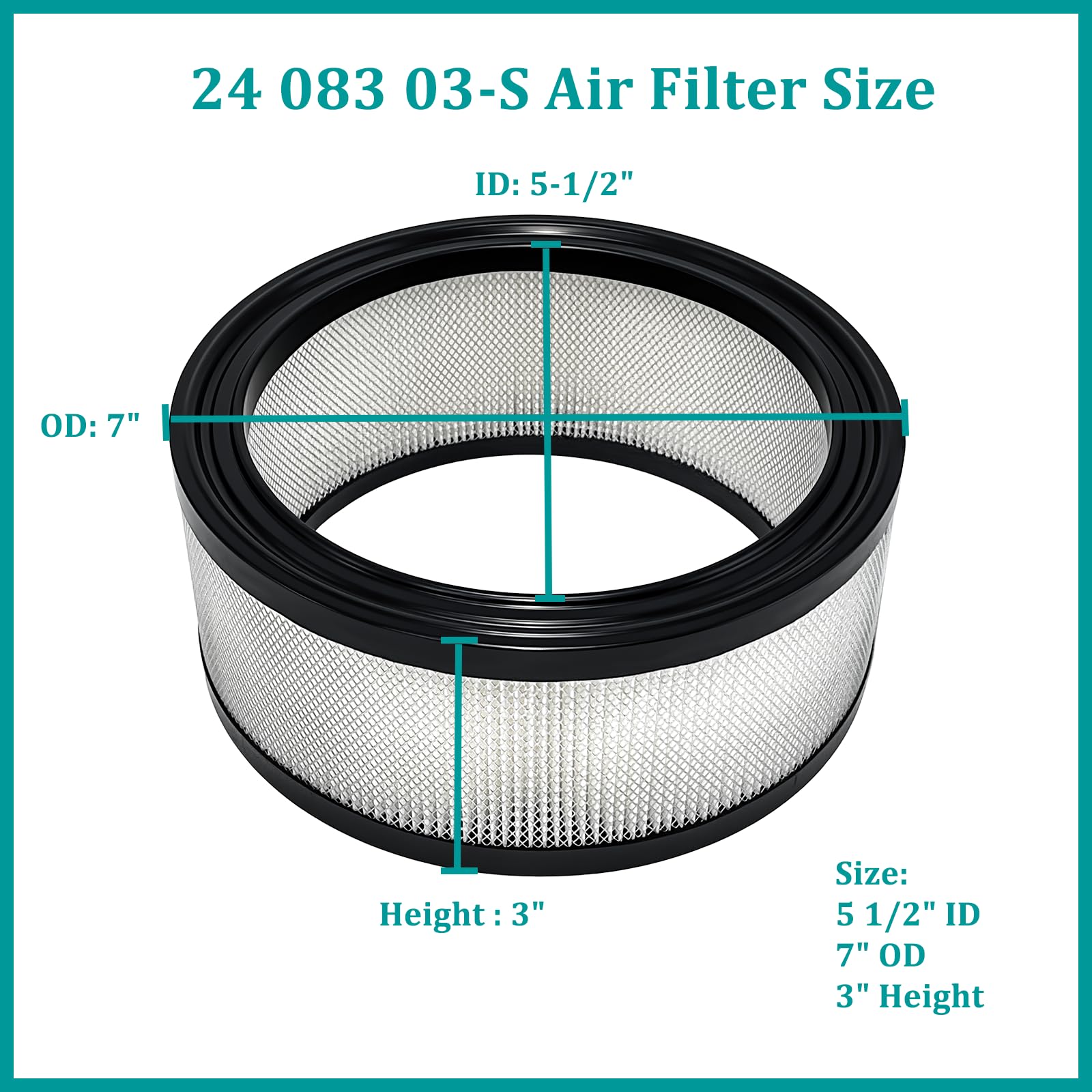 Toolyuan pre-filter for Kohler CH-series, protects the main filter and extends life.