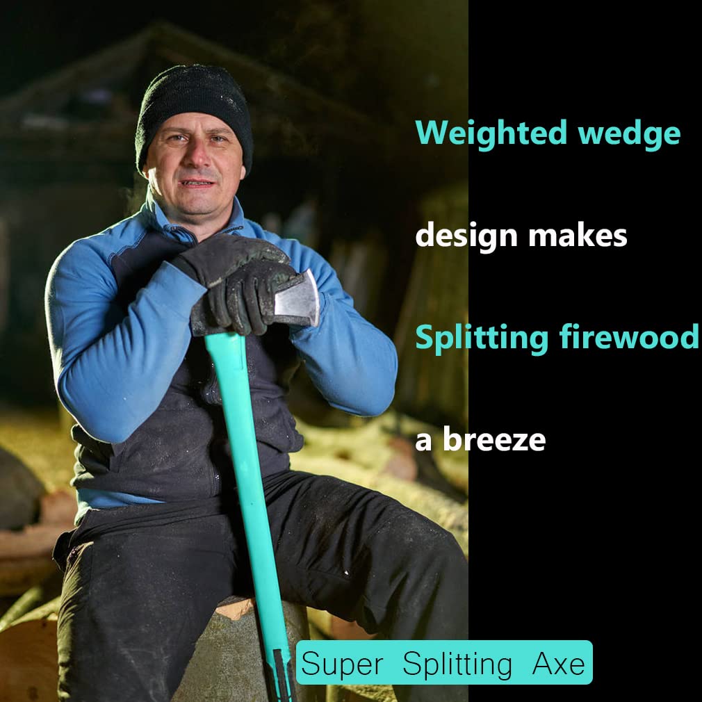 Toolzeen 36-inch fiberglass handle delivers sturdy, comfortable grip.