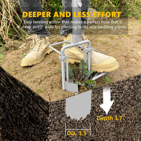 Toolzeen durable carbon steel bulb planter built to last in the garden