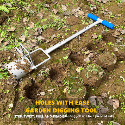Toolzeen long-handle bulb planter with ergonomic grip for easier use