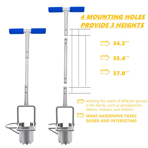 Toolzeen bulb planter used for tulips and other spring bulbs planting