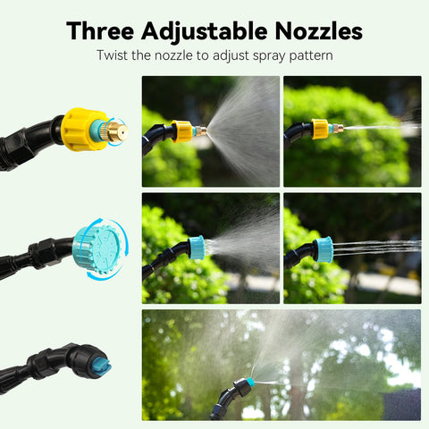 TOOVEM 10ft hose with filter ball helps prevent clogs.