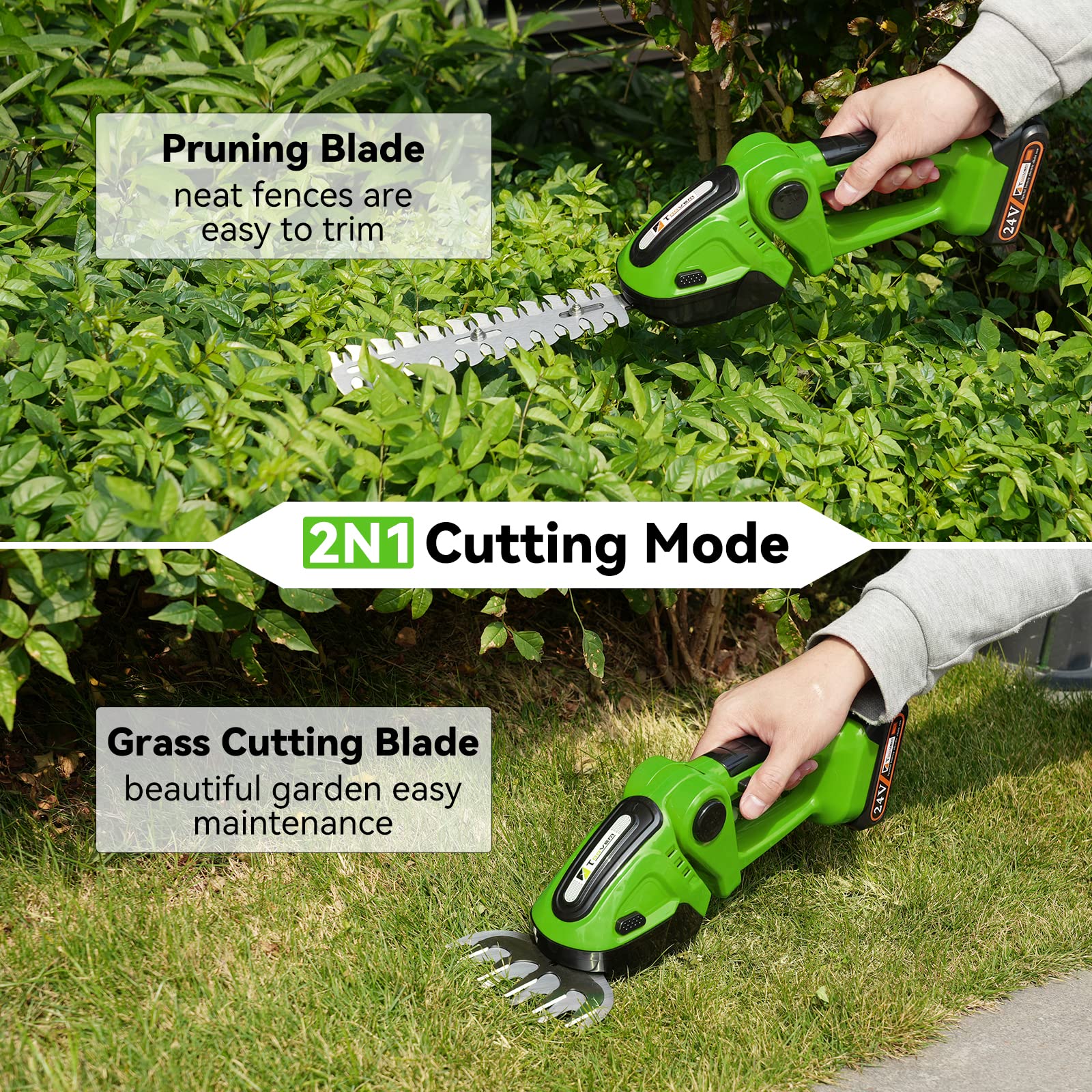 TOOVEM 4.7-inch grass clipper blade handles light grass edging.