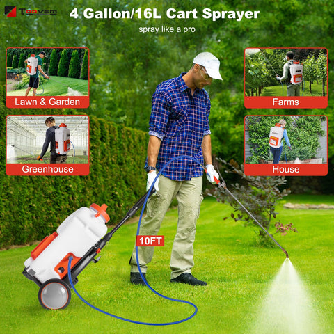 TOOVEM wheeled-cart attachment improves mobility for large-area spraying tasks