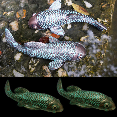 Tooyuart antique koi statues elevate patios and lawns