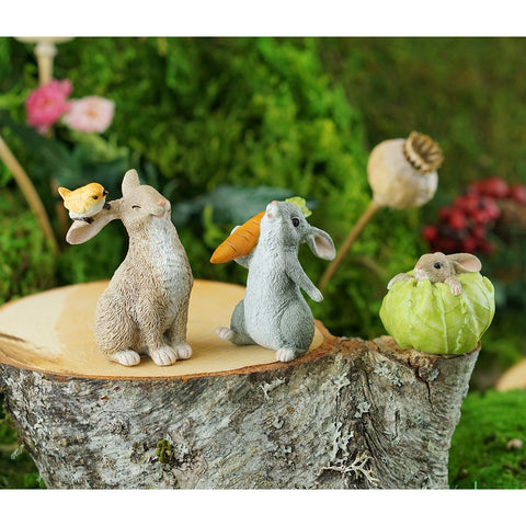 Top Collection fairy garden detail cabbage motif enhances magical landscape.