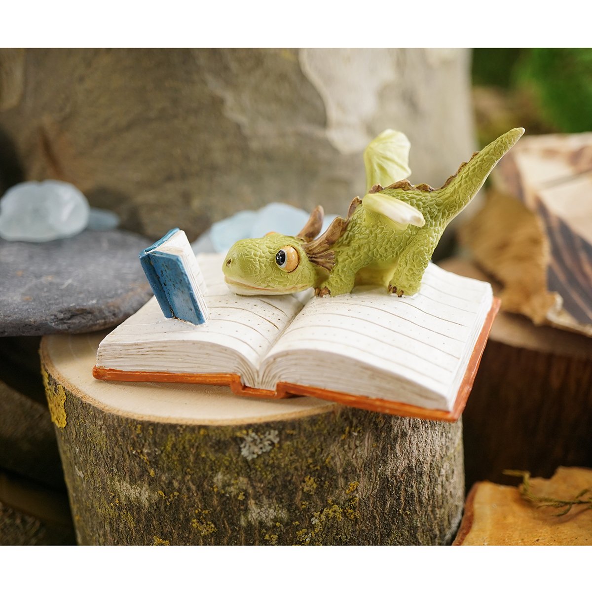 Top Collection fairy garden figurine close-up shows hand-painted detail and resin craftsmanship.