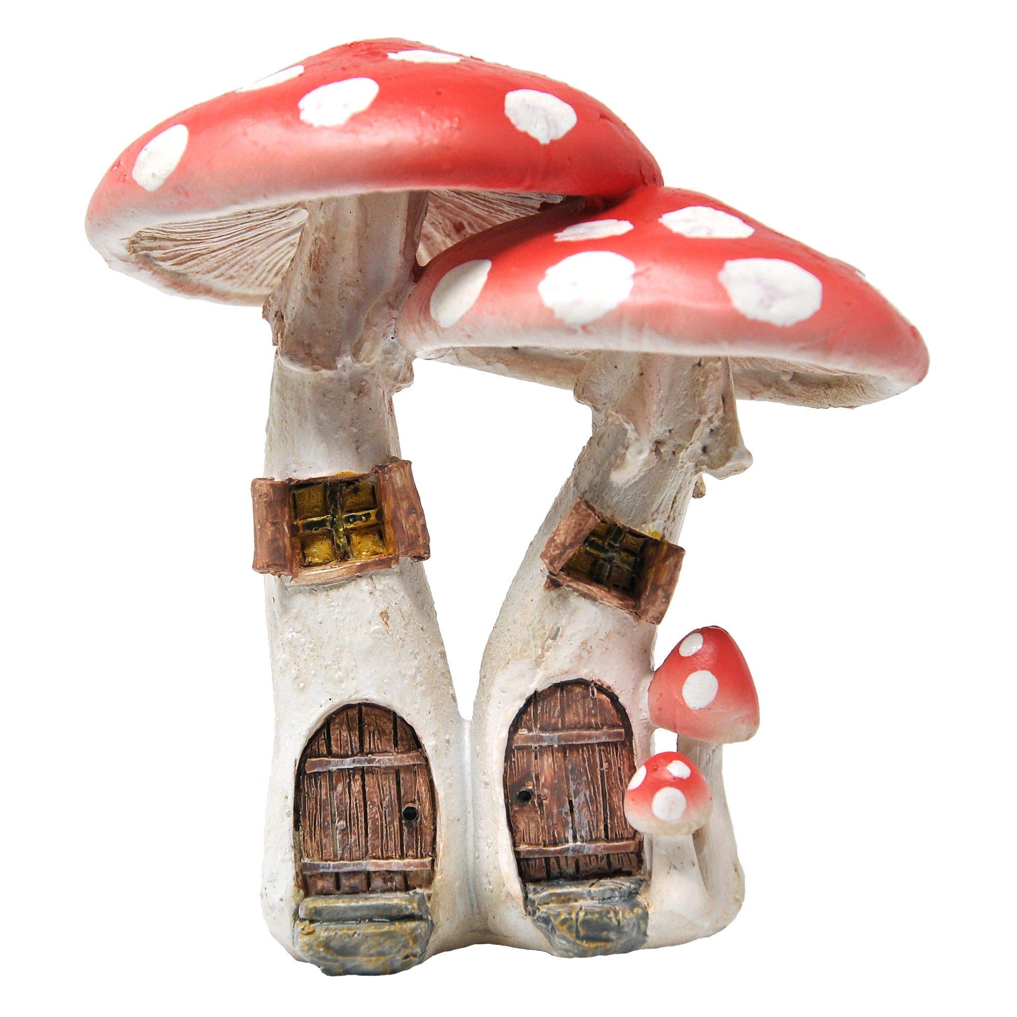 Top Collection fairy mushroom house with red pick for indoor displays