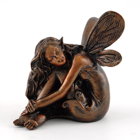Top Collection fairy napping statue adds whimsy to a small garden or terrarium.