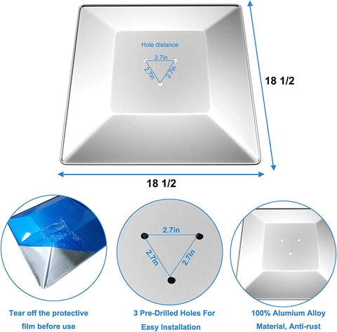 Top Hill Upgtaded four-sided shield angled to maximize warmth on cool evenings