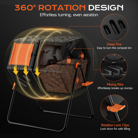 Top Xian 360 degree tumbler with ribs for thorough mixing.