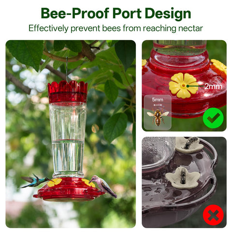 Top Xian hummingbird feeder ant-guard protects nectar from ants.