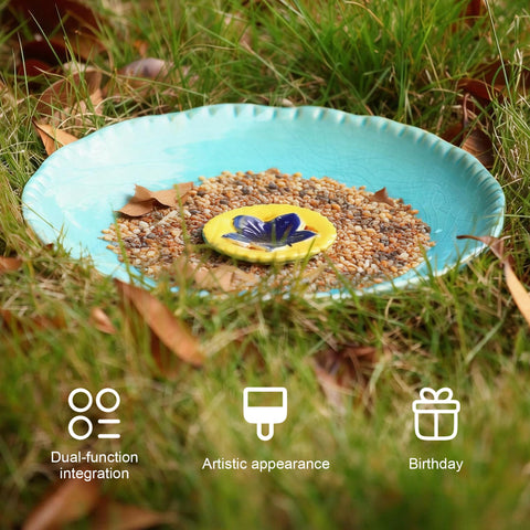 Topadorn birdbath creates a welcoming water pool close to the ground