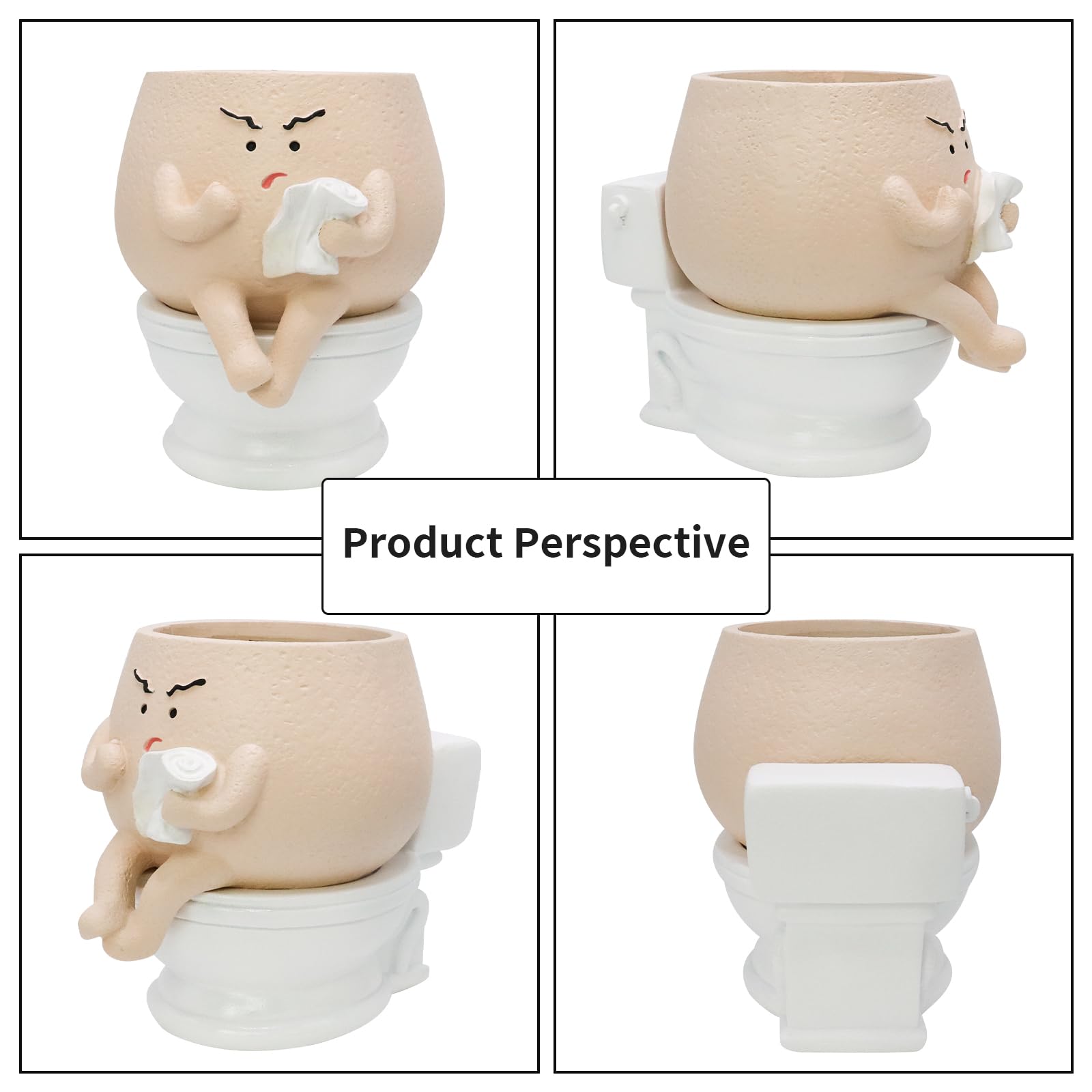 Toparad detachable toilet-face pot offers versatile two-pot display