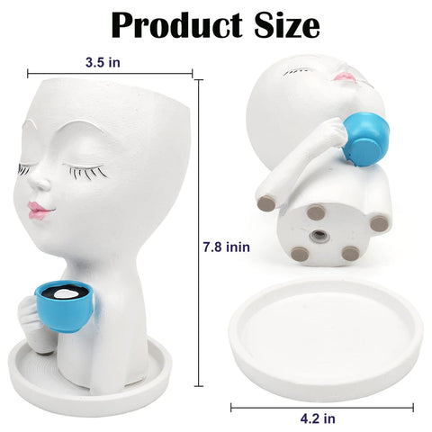 Toparad unique head vase adds playful charm to shelves.