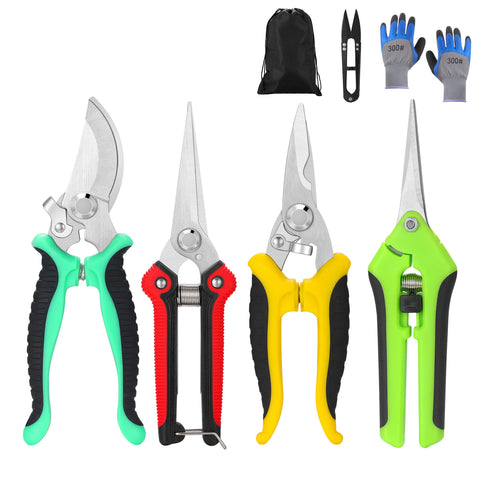Topbooc 5-piece garden pruning set ready for precise flower trimming and herb harvests.