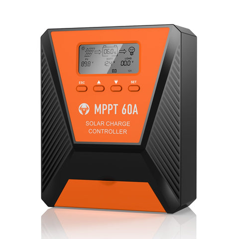 TOPBULL 60A MPPT controller front view illustrating compact installation