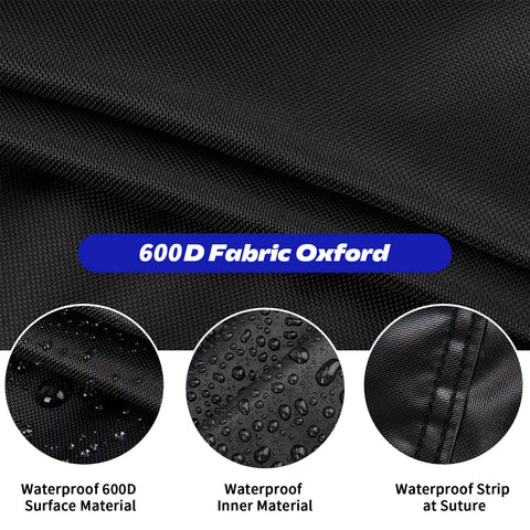 Bottom drawstring windproof feature secures the round Topcover.