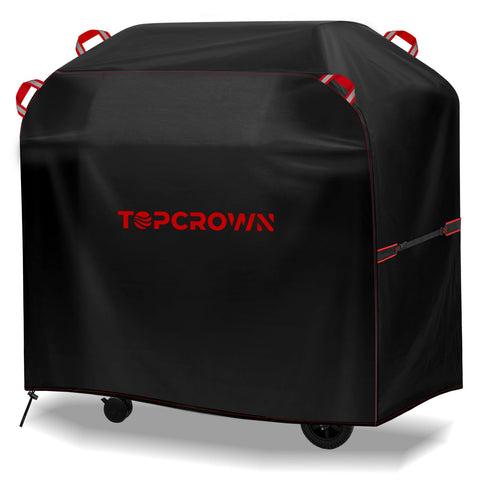 Topcrown grill cover universal fit for 53-58 inch grills protects Weber/Char-Broil/Nexgrill from rain