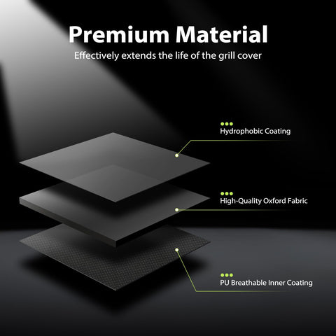 TOPCROWN grill cover with adjustable straps ensuring windproof, secure fit