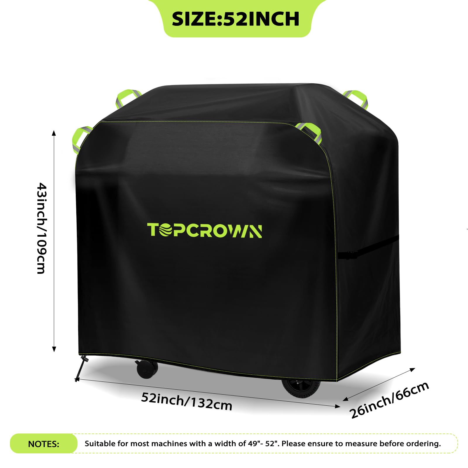 TOPCROWN grill cover close-up of diamond-weave fabric showing tear and UV resistance