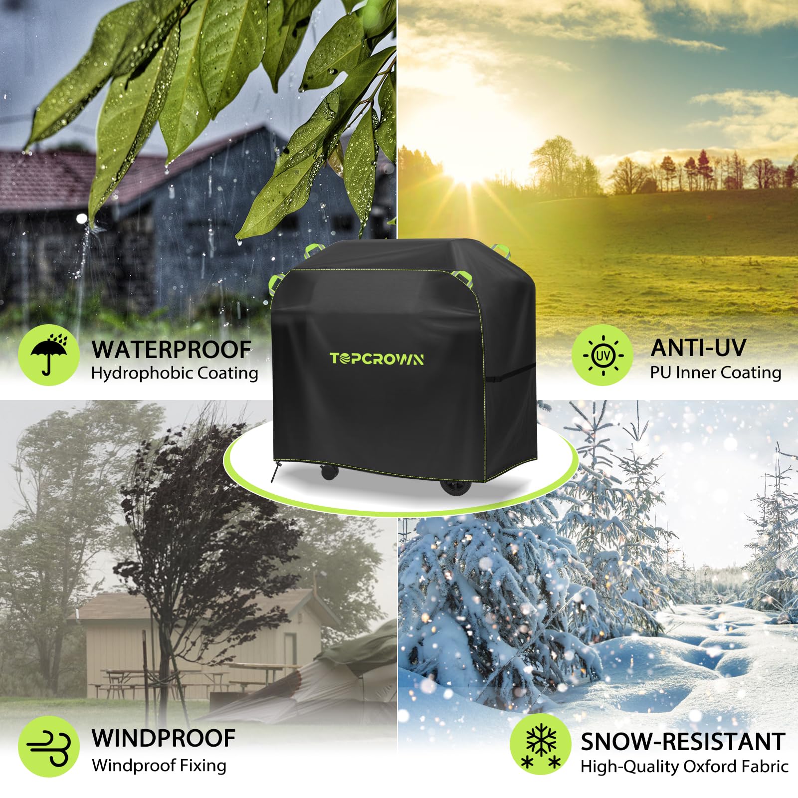 Topcrown universal fit supports Weber, Char-Broil, Nexgrill and more