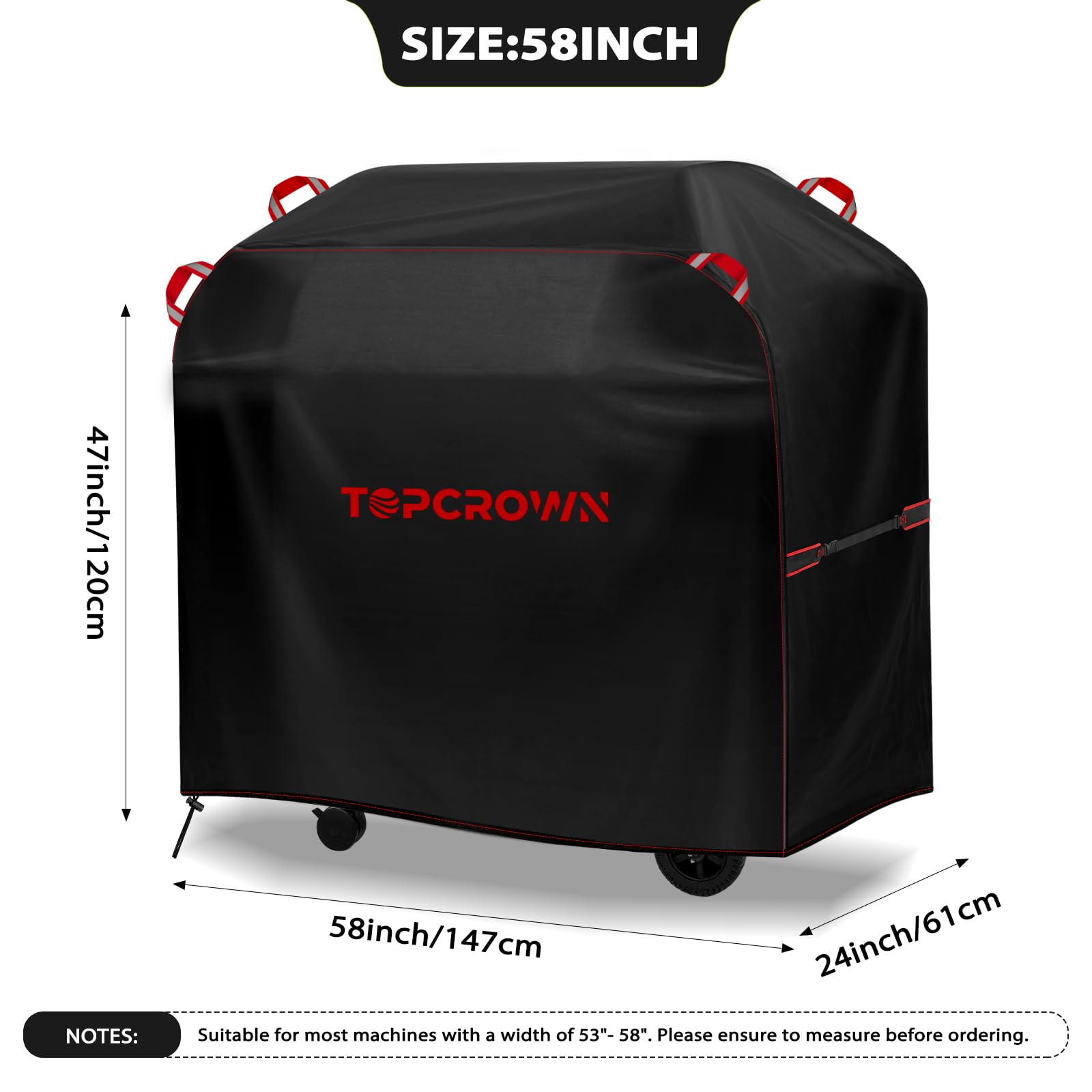 Topcrown waterproof 420D fabric shields against rain and snow
