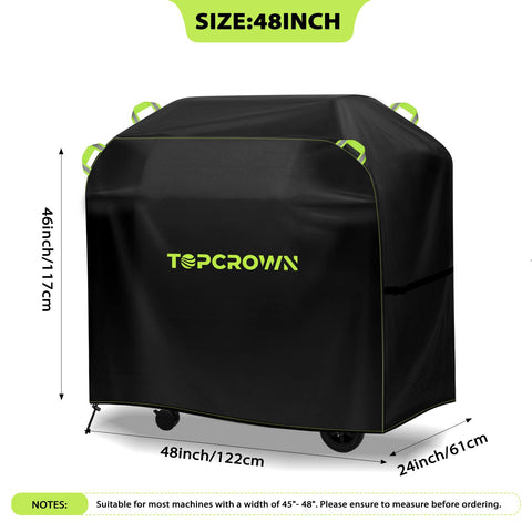 Topcrown grill cover waterproof Oxford fabric keeps your grill dry during storms