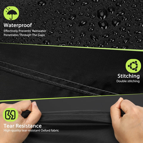 Topcrown windproof straps secure the cover against strong gusts