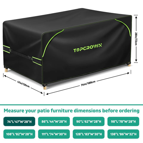 Topcrown 420D Oxford fabric close-up highlights water and sun resistance.