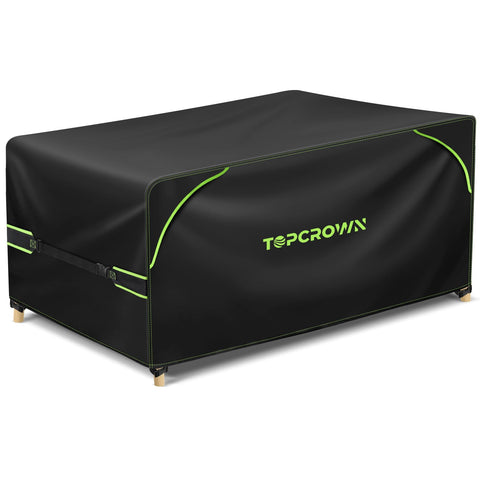 Topcrown rectangular patio cover over dining set protecting from weather.