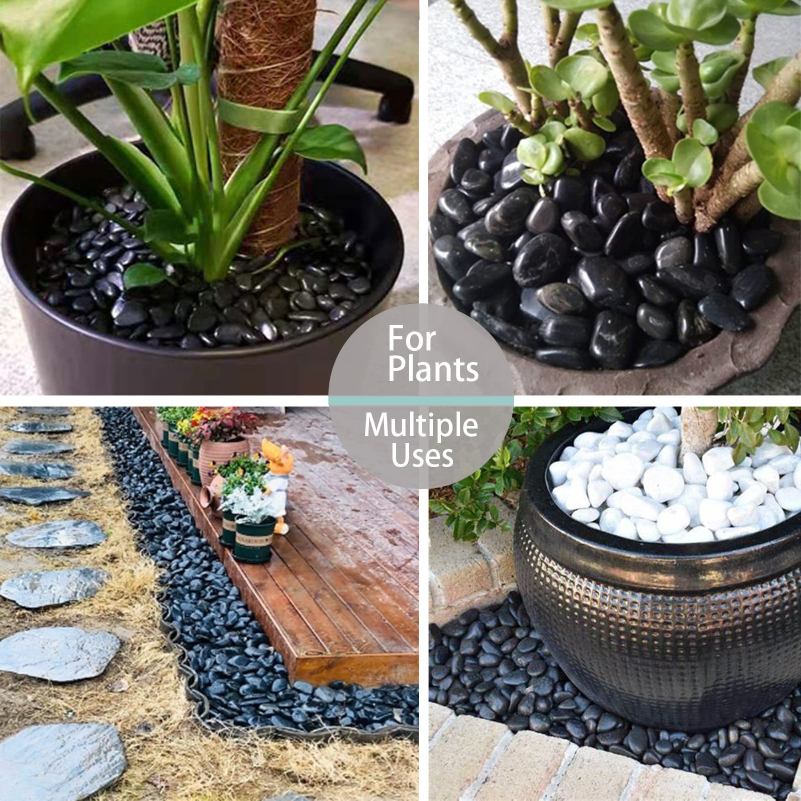 TOPEMAI black river rocks ideal for weddings and event decor