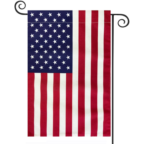 TopFlags American flag garden flag, double-sided for outdoor use with vibrant, fade-resistant colors.