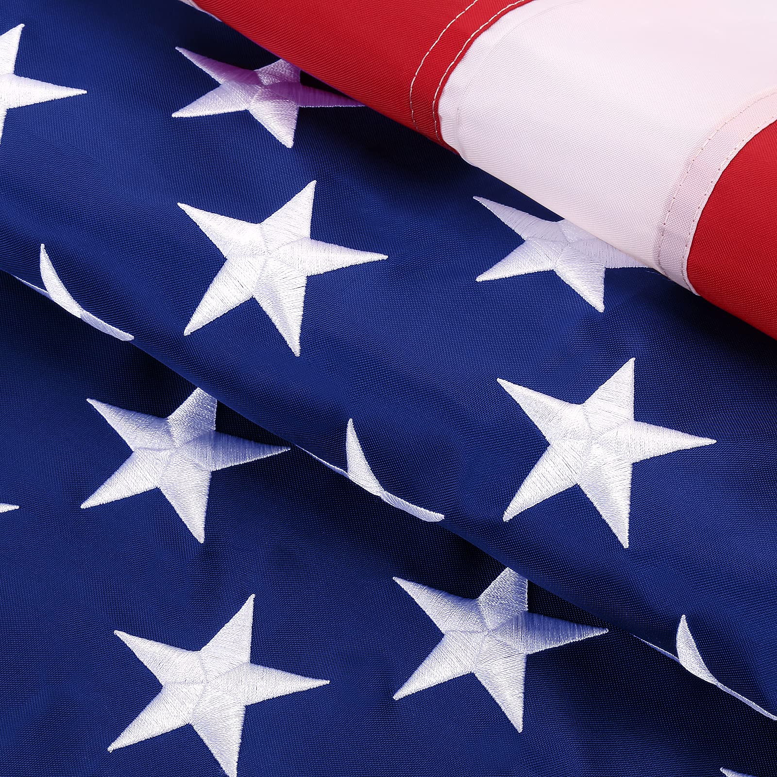 TOPFLAGS American Flag 3x5 outdoor embroidered stars for vivid outdoor display.
