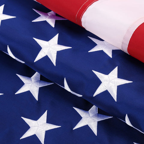 TOPFLAGS American Flag 3x5 outdoor embroidered stars for vivid outdoor display.