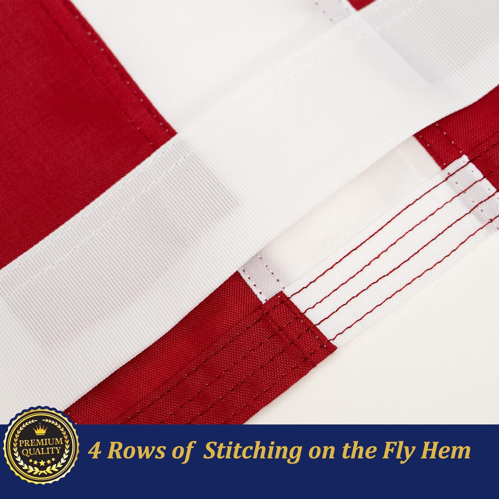 TOPFLAGS flag offers double-stitched edges for longevity.