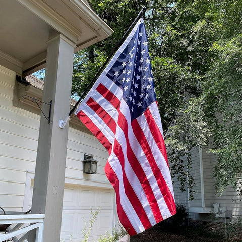 TOPFLAGS flag shows vivid color that resists sun and weather.