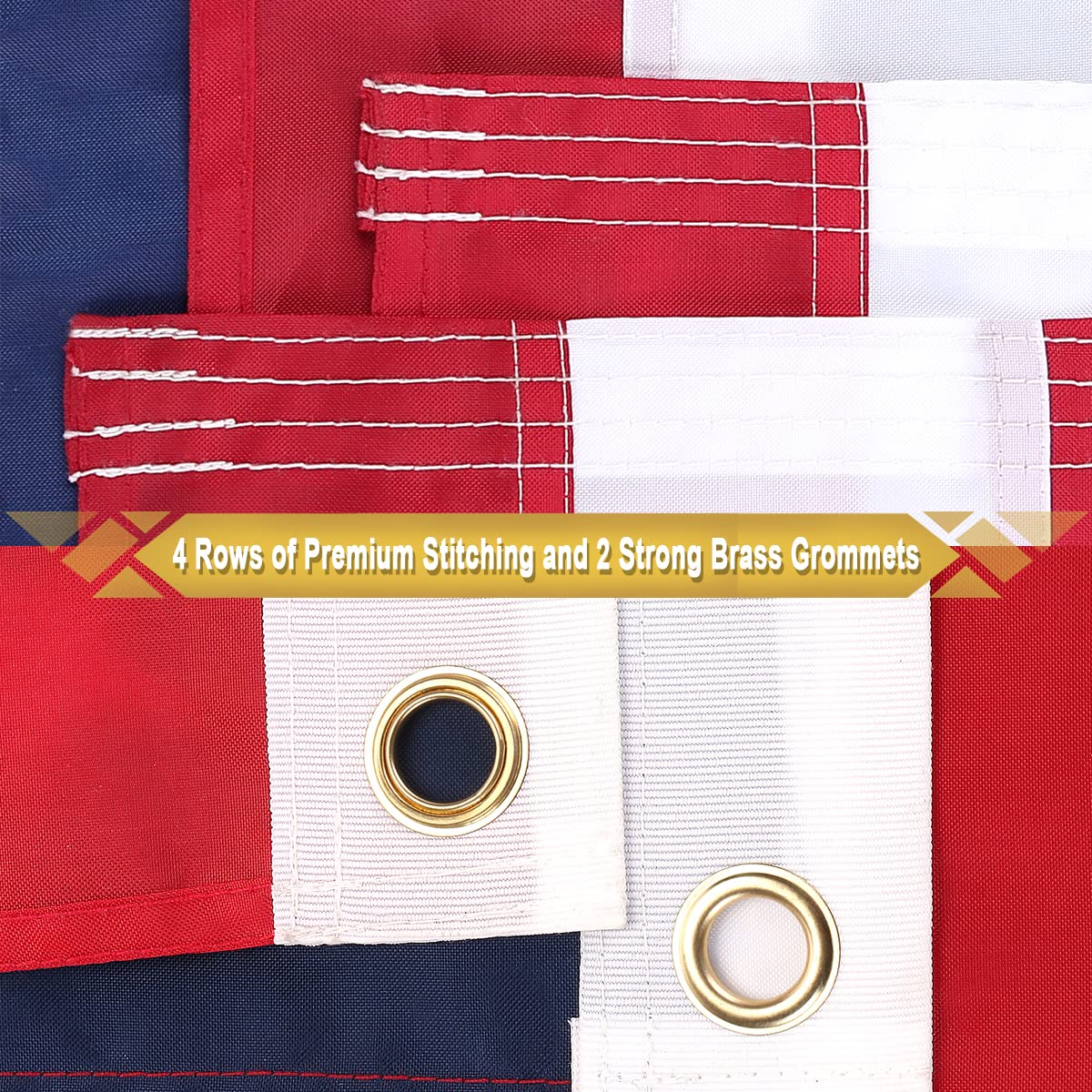 TOPFLAGS flag with sewn stripes for lasting color and structure