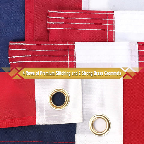 TOPFLAGS flag with sewn stripes for lasting color and structure