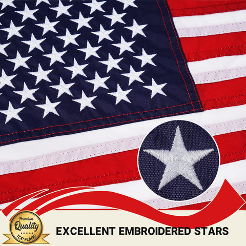 TOPFLAGS flag with brass grommets for easy hanging on poles or racks