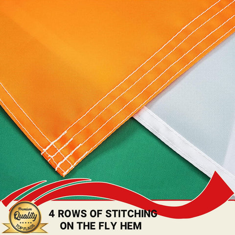 TOPFLAGS Irish flag ideal for St. Patrick's Day outdoor decoration