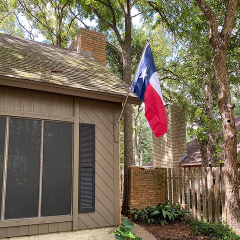 TOPFLAGS Texas flag 3x5 with double stitching along edges for long-lasting use.