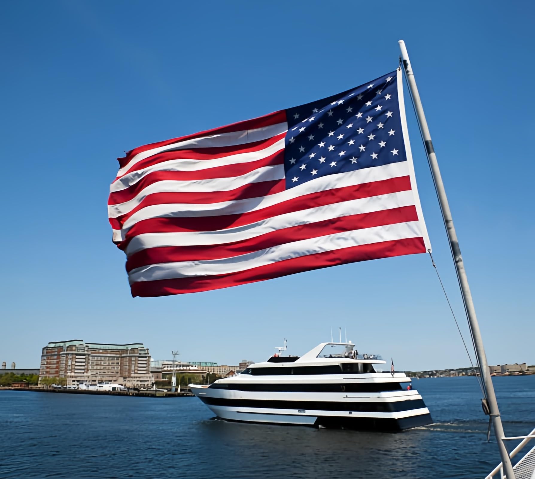 TOPFLAGS US flag outdoor with brass grommets for secure mounting